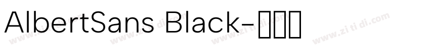 AlbertSans Black字体转换